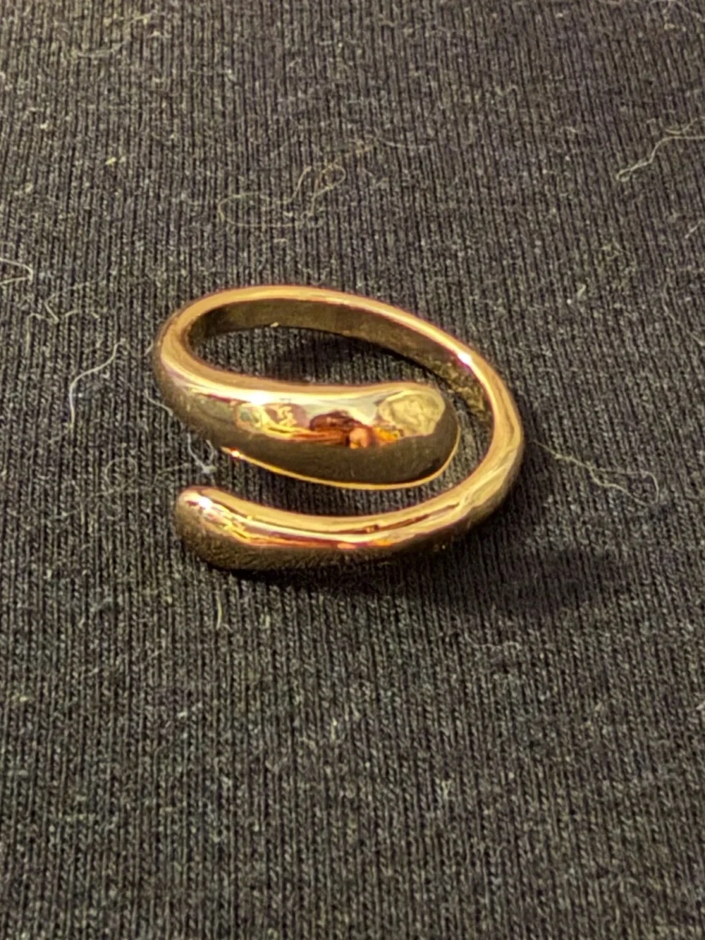 Minimalist Gold Spiral Open Wrap Ring